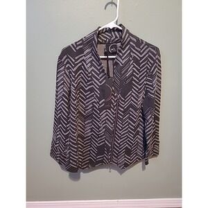 PORTO San Francisco Alba Striped Blazer In Gray Women's Size 2 New $310